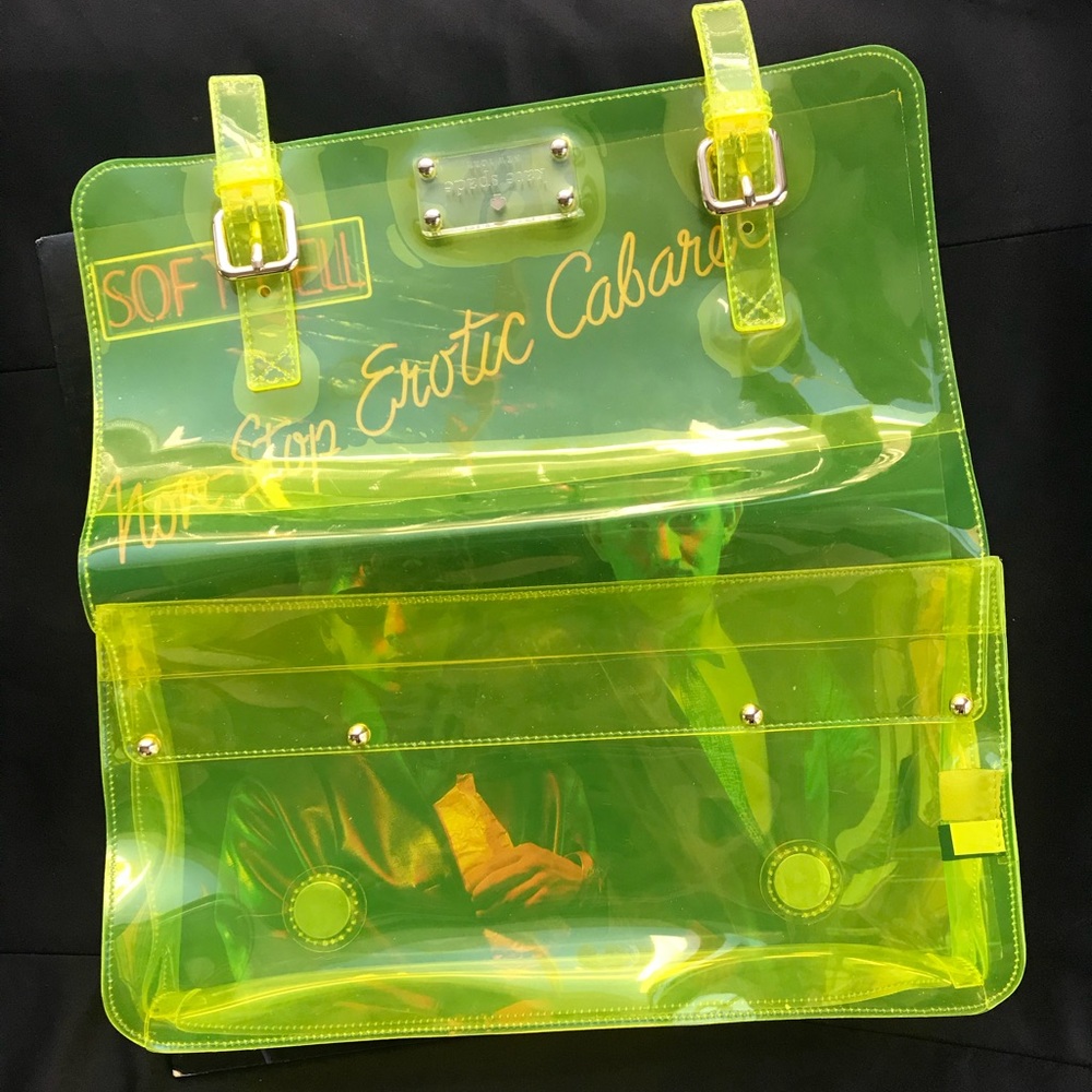 KATE SPADE See-through Neon Yellow Clutch! RARE!👽 - Picture 2 of 7